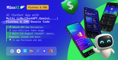 MixxAI – AI Chatbot App with Multiple LLMs (ChatGPT, Gemini…) | Flutter + CMS Source Code