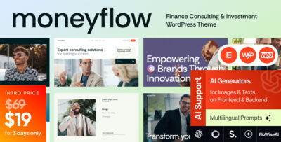 MoneyFlow - Finance Consulting & Investment WordPress Theme