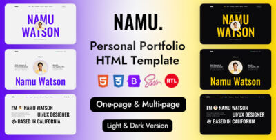 Namu - Personal Portfolio HTML Template