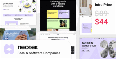 NeoTek - SaaS and Software Company WordPress Theme