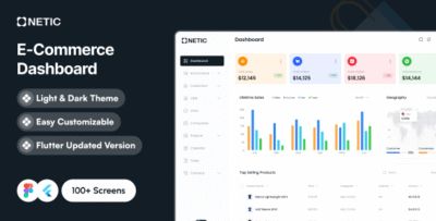 NETIC – Flutter Ecommerce Admin Dashboard Template with PWA & Multi-Platform Support