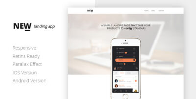 NEW Html App Landing Page Template