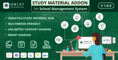 Onest Schooled-Study Material Addon For School Management System
