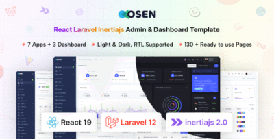 Osen - React 19 + Laravel 12 & Inertia.js 2.0 Admin Dashboard Template