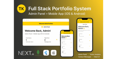 Portfolio Professional Full stack in NEXTJS15 and Flutter