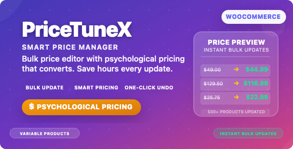 PriceTuneX – WooCommerce Smart Price Manager PriceTuneX – WooCommerce Smart Price Manager