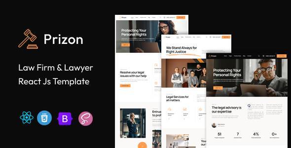 Prizon | Law Firm & Lawyer React Js Template Prizon | Law Firm & Lawyer React Js Template