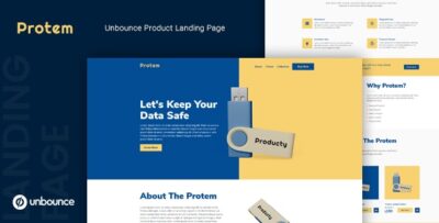 Protem - Unbounce Product Landing Page Template