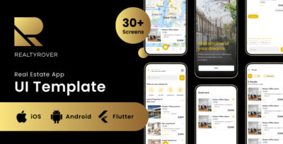 Reality Rover - Real Estate Flutter UI Kit | Property Buy Sell Mobile App Template