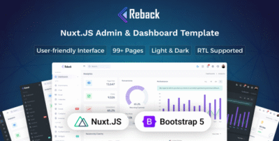 Reback - Nuxt.Js Admin & Dashboard Template
