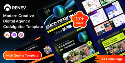 Renev - Modern Creative Digital Agency CodeIgniter Template