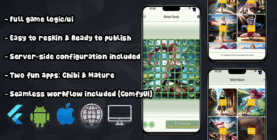 Rotate puzzle: chibi & anime