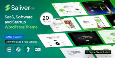 Saliver - SaaS & Software Startup Tech WordPress Theme