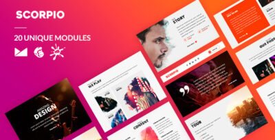Scorpio Email-Template + Online Builder