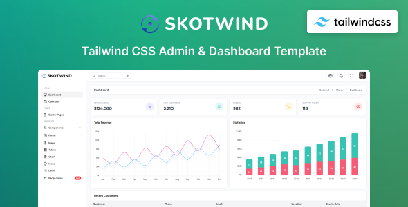 Skotwind- Tailwind CSS 4 Admin Layout & UI Kit Template Skotwind- Tailwind CSS 4 Admin Layout & UI Kit Template