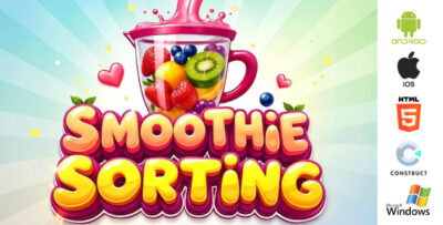 Smoothie Sorting Game - Color Puzzle Game | Construct 3 | HTML5 + Android + iOS