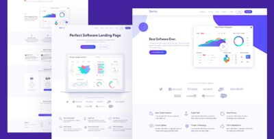 Software & SaaS App Landing Page Template - Startly