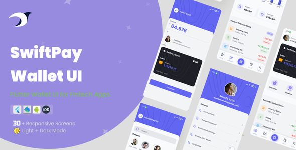 SwiftPay Wallet UI - Premium Flutter Fintech App Template SwiftPay Wallet UI - Premium Flutter Fintech App Template