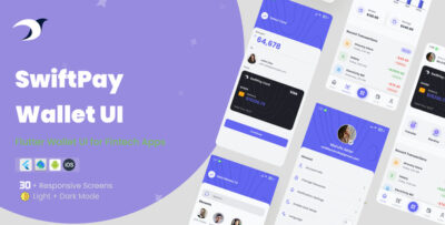 SwiftPay Wallet UI – Premium Flutter Fintech App Template