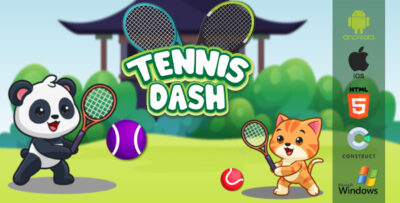 Tennis Dash - HTML5 Arcade Sports Game | Android, iOS, Windows + Construct 3 Source Code