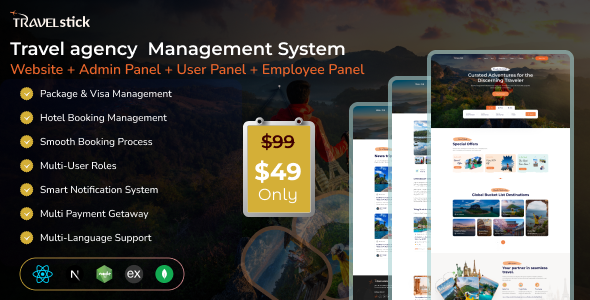 Travelstick - Smart & Scalable Travel Management System | Admin | Employee | User Panel (MERN) Travelstick - Smart & Scalable Travel Management System | Admin | Employee | User Panel (MERN)