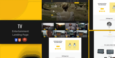 Tv-Entertainment Responsive Landing Page