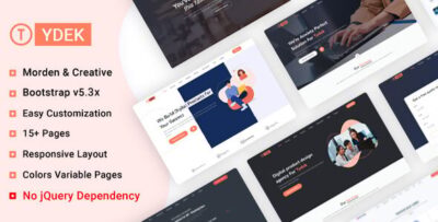 Tydek - Creative Agency Landing Page Tamplate