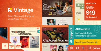 Vintage - Retro Flat Multi-Purpose WordPress Theme