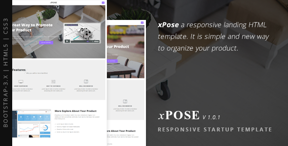 xPose - Responsive Startup Landing Page xPose - Responsive Startup Landing Page