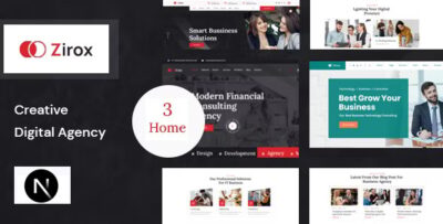 Zirox – Creative Digital Agency Next JS Template