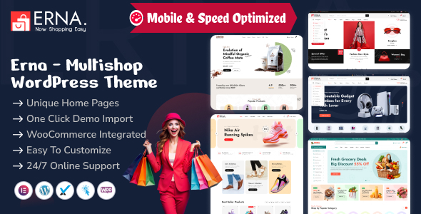 Erna - Multishop WordPress Them Erna - Multishop WordPress Theme
