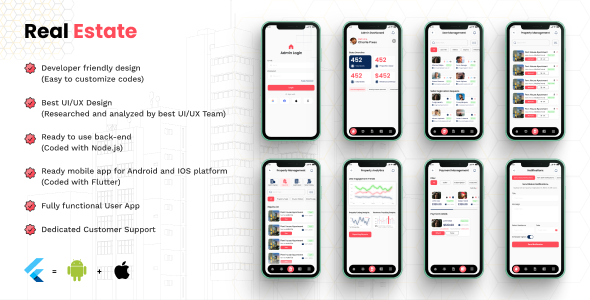 Real Estate Property Finder App Flutter UI + Node.js Backend User Portal Real Estate Property Finder App | Flutter UI + Node.js Backend | User Portal