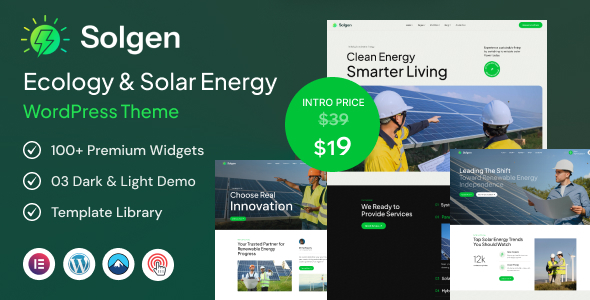 Solgen - Ecology & Solar Energy WordPress Theme Solgen - Ecology & Solar Energy WordPress Theme