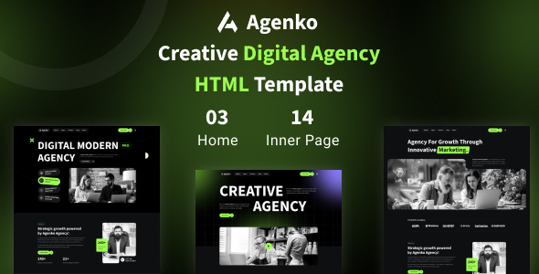 Agenko - Creative Digital Agency HTML Template Agenko - Creative Digital Agency HTML Template
