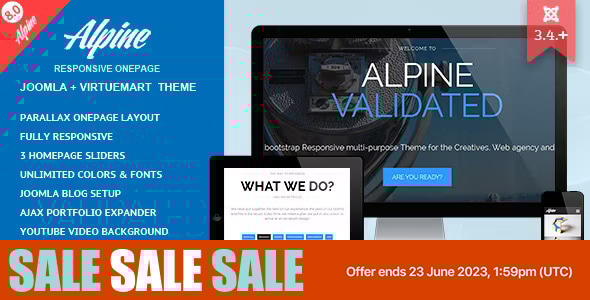 Alpine - Responsive One Page Joomla Template Alpine - Responsive One Page Joomla Template