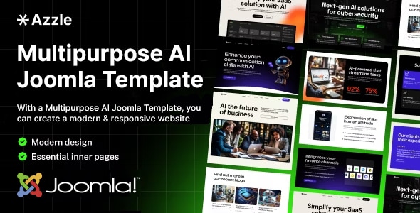 Azzle - AI Technology & Startup Business Joomla Template Azzle - AI Technology & Startup Business Joomla Template