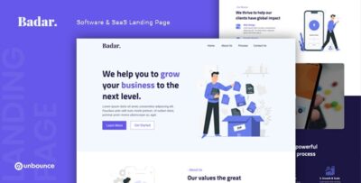 Badar - Software & SaaS Unbounce Landing Page