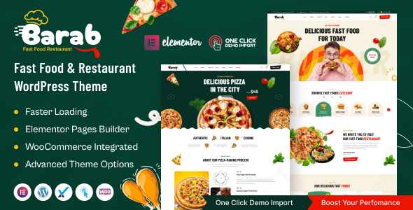 Barab - Fast Food & Restaurant WordPress Theme Barab - Fast Food & Restaurant WordPress Theme