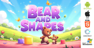 Bear and Shapes - Shape Matching Game for Kids (HTML5, Android, iOS, Windows | Construct 3)