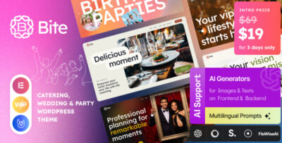 Bite - Catering, Wedding & Party WordPress Theme
