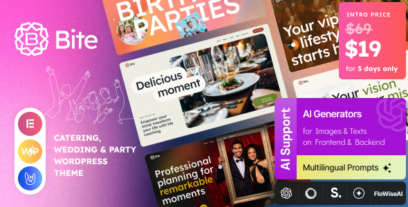 Bite - Catering, Wedding & Party WordPress Theme Bite - Catering, Wedding & Party WordPress Theme