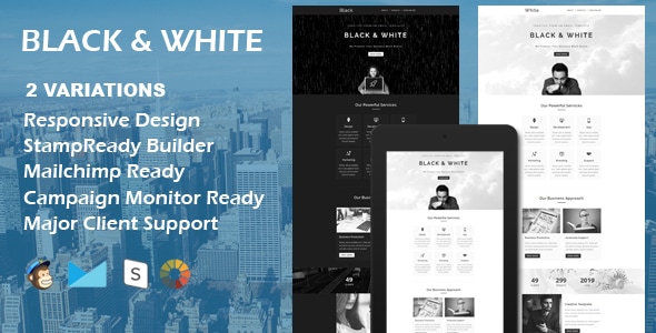BLACK & WHITE - Multipurpose Responsive Email Template BLACK & WHITE - Multipurpose Responsive Email Template