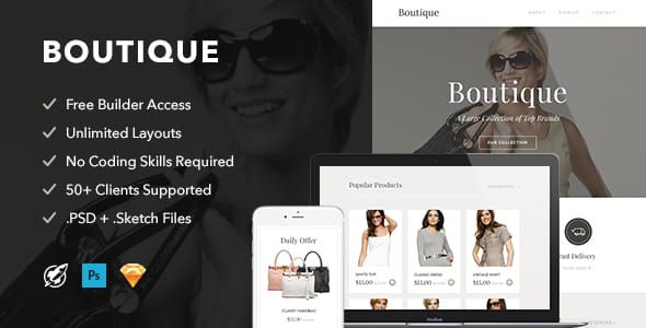 Boutique - Responsive Email + Themebuilder Access Boutique - Responsive Email + Themebuilder Access