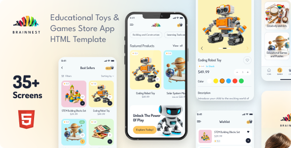 BrainNest - Educational Toys & Games Store HTML & CSS App with Payload CMS BrainNest - Educational Toys & Games Store HTML & CSS App with Payload CMS