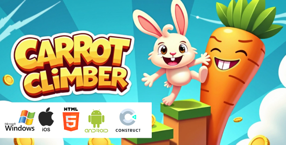 Carrot Climber - Platformer Game | HTML5 + Android + iOS + Windows | Construct 3 Source Code Carrot Climber - Platformer Game | HTML5 + Android + iOS + Windows | Construct 3 Source Code