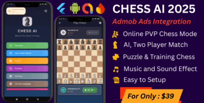 Chess AI 2025 – Multiplayer｜Solo AI Mode｜100+ Puzzles｜Training｜Music｜24+Board Themes |37+ Piece Them