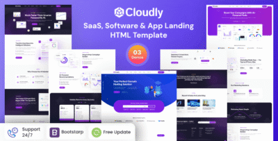Cloudly - SaaS, Software & App Landing HTML Template