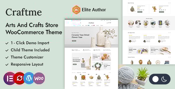 Craftme - Art Crafts & Home Decor WordPress WooCommerce Theme Craftme - Art Crafts & Home Decor WordPress WooCommerce Theme