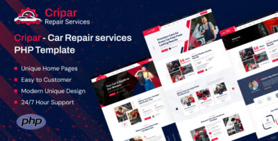 Cripar – Car Repair Services PHP Template