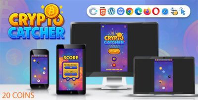 Crypto Catcher Game ( HTML5 | Construct 3 | C3P ) Endless Game